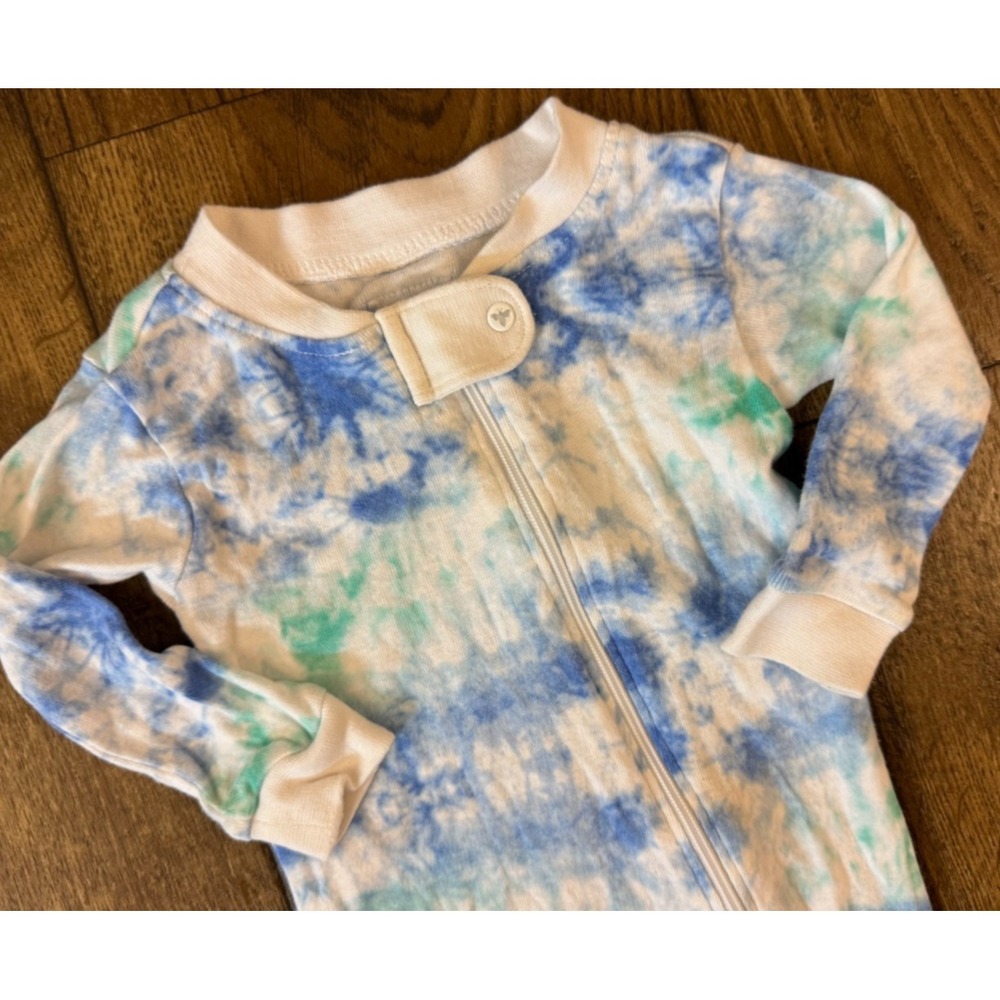 Burts Bees Organic One Piece Pajamas Baby Boy 3/6 Months Footies Sleeper Clothes
